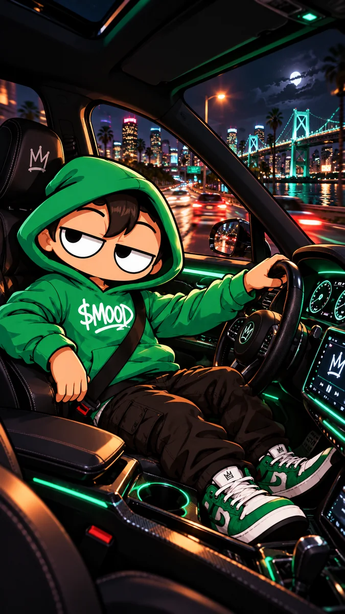 MOOD character — city drive
