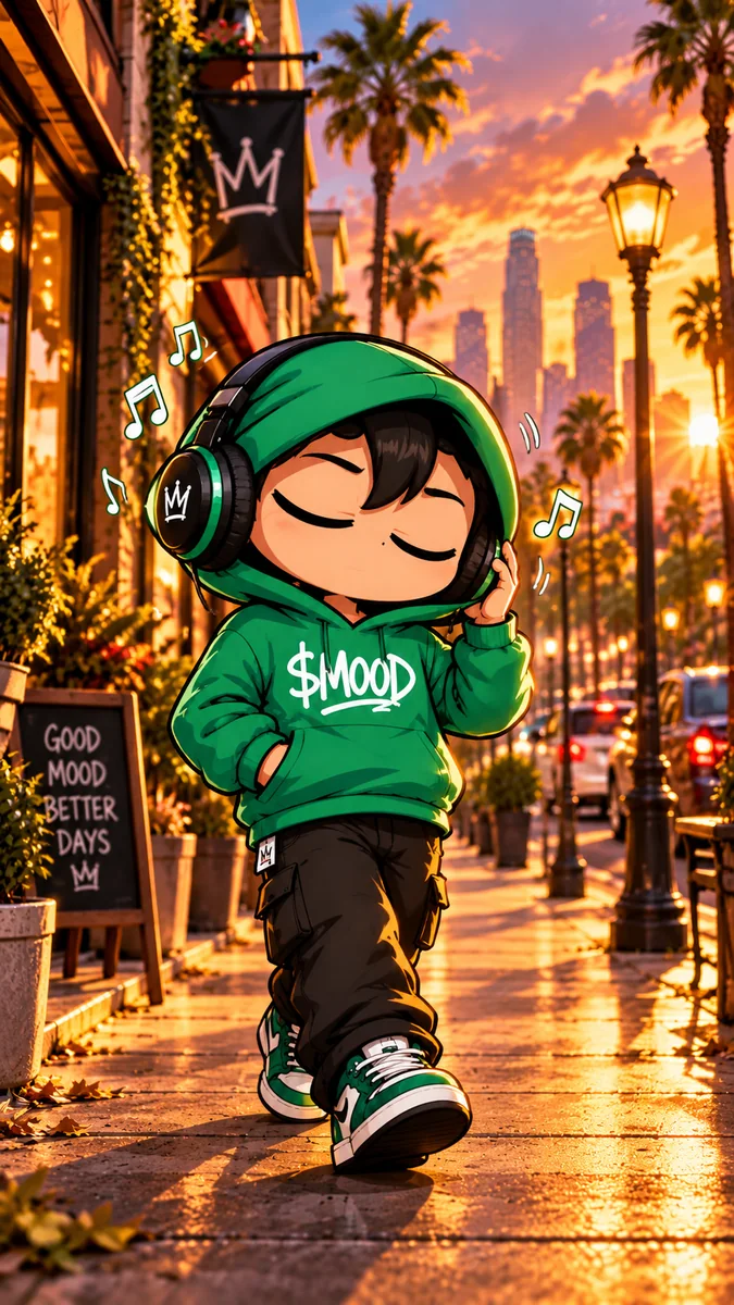 MOOD character — evening walk
