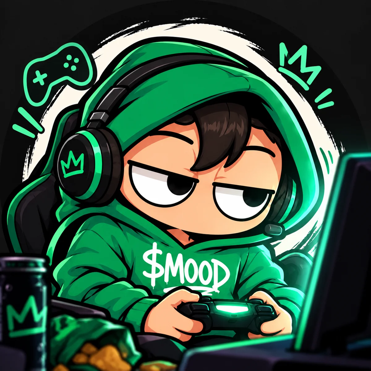 MOOD character — gaming lock-in