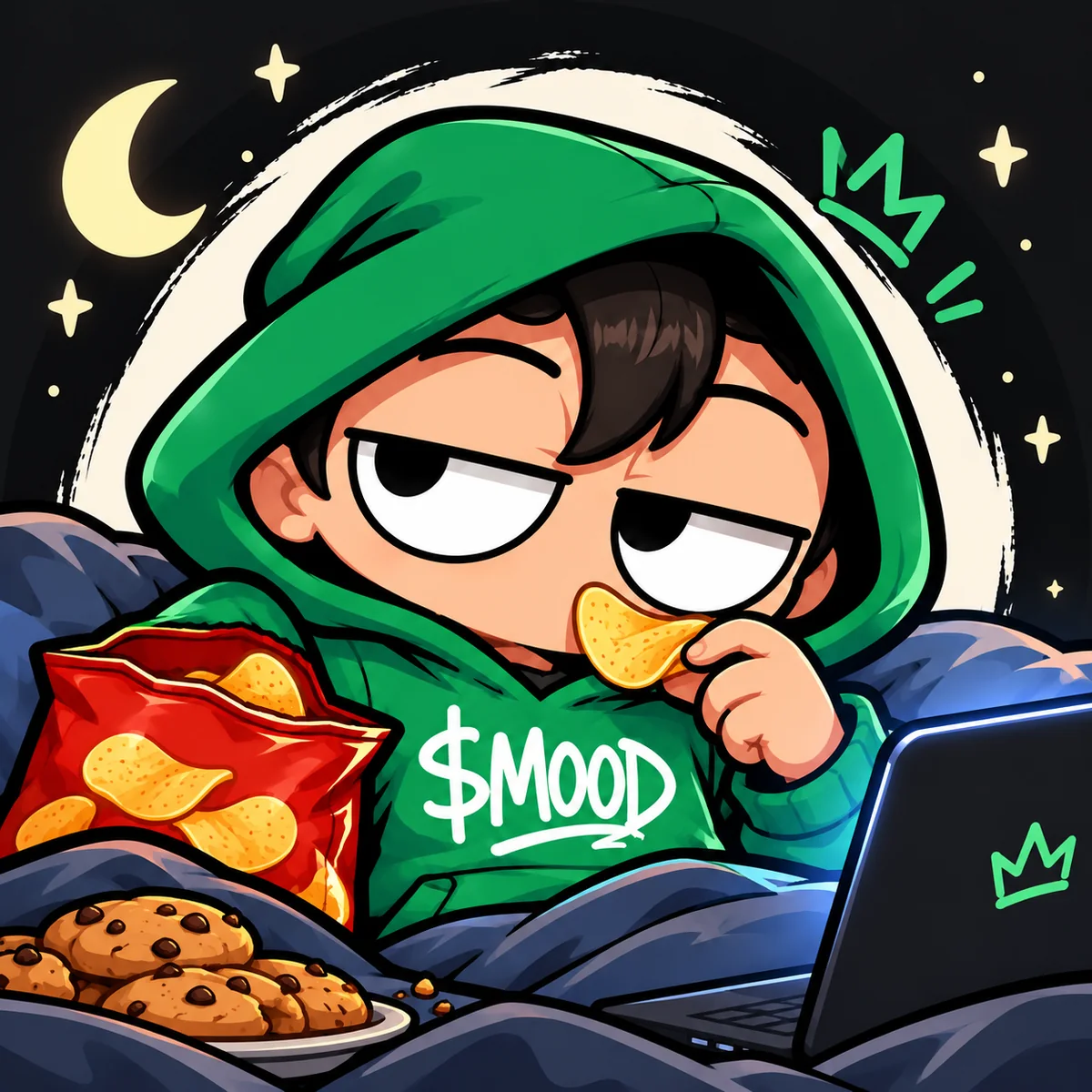 MOOD character — late-night snack