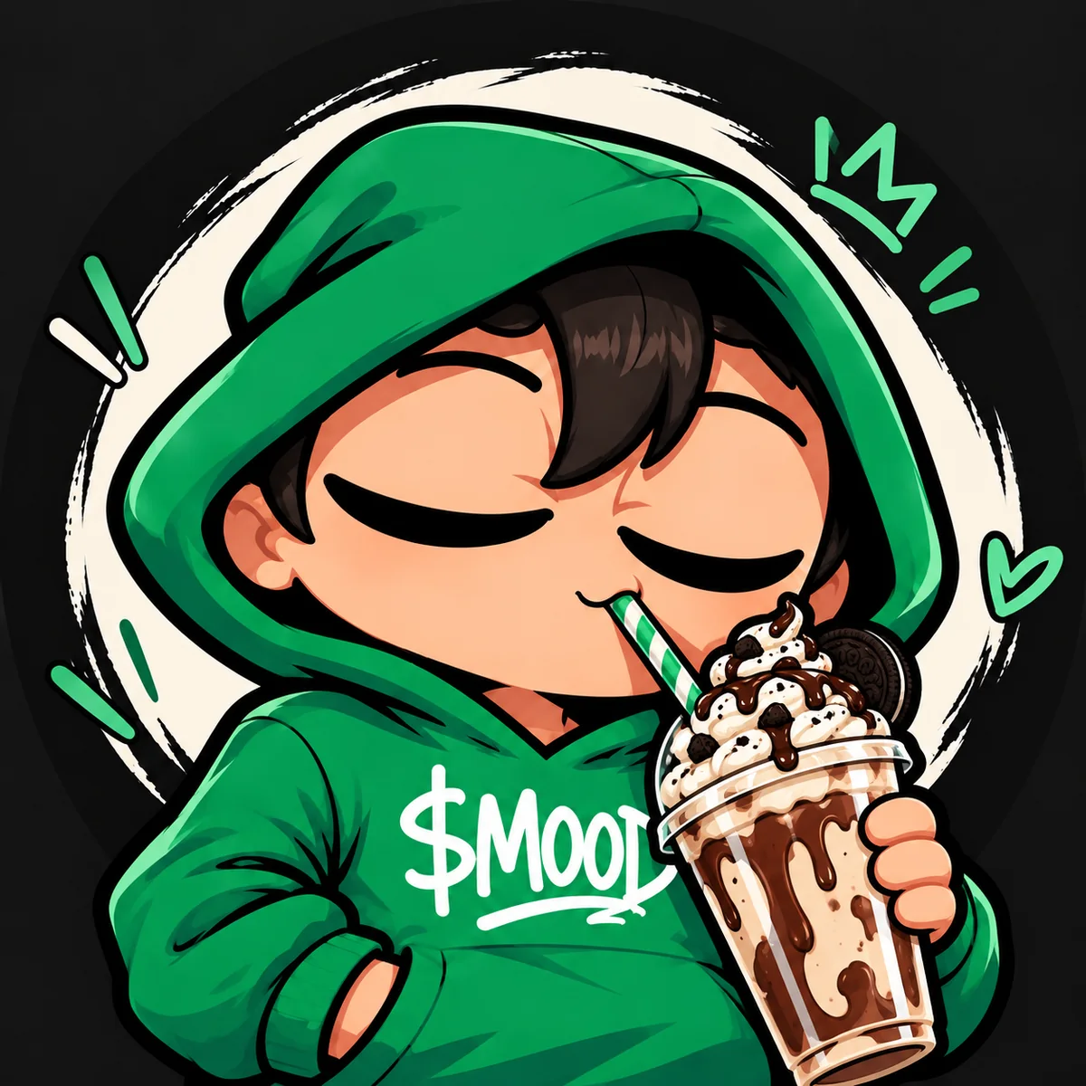 MOOD character — milkshake mood