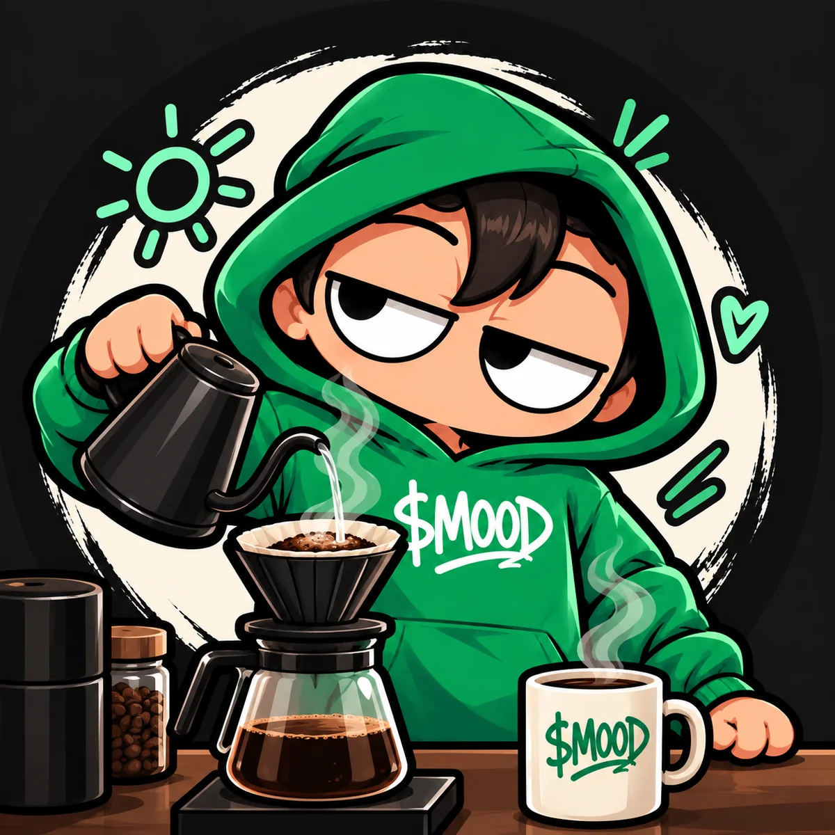 MOOD character — morning coffee